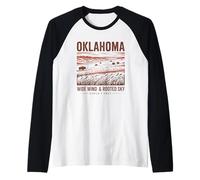 Art Vintage du Vent Large et Ciel enraciné d'Oklahoma Manche Raglan