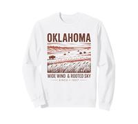Art Vintage du Vent Large et Ciel enraciné d'Oklahoma Sweatshirt
