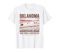 Art Vintage du Vent Large et Ciel enraciné d'Oklahoma T-Shirt