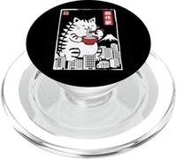 Art Vintage Japonais Kaiju Ramen Monster Cool Looking Cat Art PopSockets PopGrip pour MagSafe