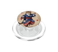 Art Vintage Japonais Kimono Ninja Cat PopSockets PopGrip pour MagSafe