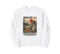 Art Vintage Japonais Macaque Wanderer Ukiyo-e Forest Sweatshirt
