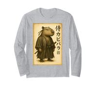 Art Vintage Japonais Samurai Capybara Manche Longue