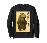 Art Vintage Japonais Samurai Capybara Manche Longue