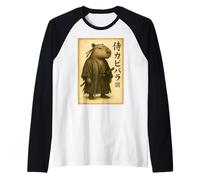 Art Vintage Japonais Samurai Capybara Manche Raglan