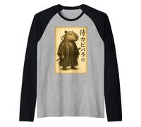 Art Vintage Japonais Samurai Capybara Manche Raglan
