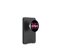 Art Vintage Michigan Game Day imprimé léopard pour Fan Art PopSockets PopWallet pour MagSafe