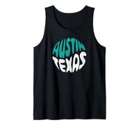 Art Vintage rétro Austin Texas Bubbly Circle Vieilli Débardeur