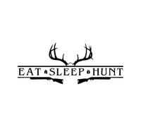 Art Vinyle Chambre Stickers Muraux Stickers Muraux Citation Manger Dormir Chasse Chasse Arc Fusil Cerf Cerf Animaux-XL-80x202cm-Black