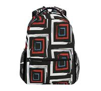 Art White Black Shoulder Backpack Student Bookbags for Travel Kid Girls Boys
