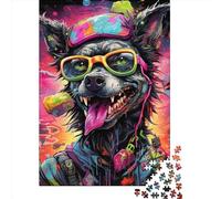 Art Wolf Puzzles 1000 Pieces Cadeau Unique Jeu Éducatif Défi Jouet À De Qualité Supérieure Peinture Art pour Adultes Enfants 1000pcs (75x50cm)