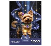 Art Yorkshire Terrier Adultes Puzzles 1000 Pièces Animal Jeux Éducatifs Décoration Intérieure Cadeaux d'anniversaire pour Noël Jeu De Défi Familial Tueur Ennuyeux 38x26cm/1000pcs