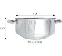 , Art32956, Passoire Cuit Vapeur Multi-Diamètre Inox Avec Couvercle En Verre, Ø16cm À Ø24 Cm