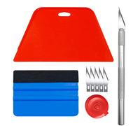 Art3d Kit Covering,Outils de Film pour Papier peint,Fenêtre Voiture,Carrelage Vinyle,Raclette pour Pose Adhesif,avec Squeegee au Silicone,Couteau Universel et des Lames,1.5m Mètre Ruban