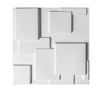 Art3d Lot de 12 panneaux 3D,Carreaux décoratifs 3D pour décoration murale moderne,blanc,3m²