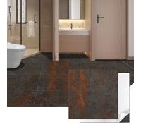 Art3d Lot de 30 carreaux de sol autocollants en vinyle imperméable pour cuisine, salle de bains et chambre à coucher - 30,5 x 30,5 cm - Granit rouille