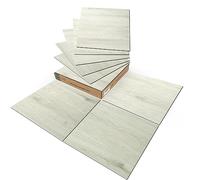 Art3d Lot de 30 dalles de sol autocollantes en PVC - 30 x 30 cm - Pour bricolage - Sol en vinyle imperméable - Aspect bois - Pour cuisine, salle à manger, chambre à coucher - En chêne blanchi - 2,7 m²