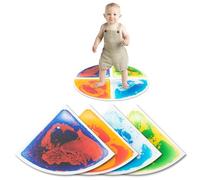 Art3d Lot de 4 Dalles de Sol liquides colorées,Tapis de Jeu de Danse Senroy | pour enfants en bas âge,33 x 33 cm,forme d'éventail