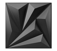 Art3d Panneaux muraux 3D en PVC Premium - Carrelages texturés modernes pour la décoration intérieure et de bureau (30 x 30 cm, Noir, Lot de 20)