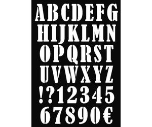 Arta©Mio Pochoir A3 Chiffres de l'Alphabet