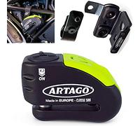 ARTAGO 30X5 Pack Antivol Bloque-Disque avec Alarme 120db Haute Sécurité + Support pour Ducati Monster Diavel, Homologué SRA et Sold Secure Gold