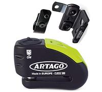 Artago 30X6 Pack Antivol Bloque-Disque avec Alarme 120db Haute Sécurité + Support pour Yamaha MT-09 et Tracer 900, Homologué SRA et Sold Secure Gold