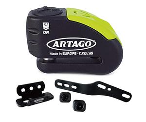 Artago 30X7 Pack Antivol Bloque-Disque avec Alarme 120db Haute Sécurité + Support pour Honda CB650F et CBR650F, Homologué SRA et Sold Secure Gold