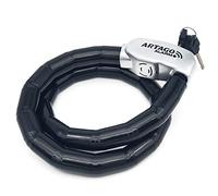 Artago ART6100 Chaine Antivol Python Avec Alarme 120dB, Câble en Acier Articulé Blindé, 100cm, Flexible, Bouton ON, Fonction Warning, Imperméable, Python Antivol pour Moto, Velo Trottinette Electrique