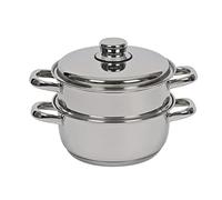 ARTAME 32520, Cuiseur Vapeur Inox 2 étages, Cuiseur Riz, Tous feux dont induction, Diamètre 20 cm, 2.7 l, 1 à 2 personnes, Tout Inox
