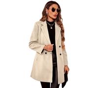 ARTANT Casual Overcoat For Women's Lapel Neck Double Breasted Overcoat Winter Outerwear Fall Coat