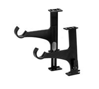 artapisserie.fr Lot de Supports sans perçage pour Tringle à Rideaux Ø20-28mm pour Coffre de volet Roulant Noir