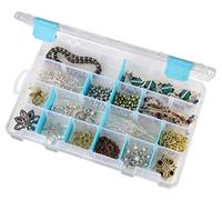 ArtBin 6847AG Boîte de Rangement en Plastique avec séparateurs Amovibles- Organiseur de Bijoux et d'artisanat avec Technologie Anti-ternissement - 1 étui de Rangement en Plastique, Transparent avec