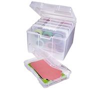 ArtBin 6947ZZ Lot de 5 boîtes de rangement pour photos et travaux manuels avec [5] étuis de rangement en plastique à l'intérieur, transparent, 0