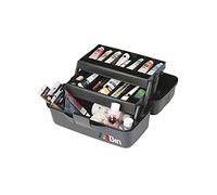 ArtBin Boîte à Fournitures d'art à 2 Organiseur Portable pour Loisirs créatifs avec Plateaux relevables [1] étui de Rangement en Plastique Gris/Noir, Multicolore, Two Tray