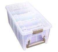 ArtBin Ensemble de Rangement Semi-Sacoche pour Photos et travaux manuels, Grande boîte avec [8] étuis de Rangement en Plastique à l'intérieur, Transparent
