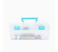 ArtBin Essentials Boîte élévatrice, Organiseur Portable pour Loisirs créatifs avec poignée et Plateau, loquets Transparents Aqua Mist
