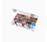ArtBin Medium Solutions Boîte avec séparateurs, organisateur d'art et d'artisanat, [1] étui de rangement en plastique, transparent, 0, 27,3 x 18,7 cm