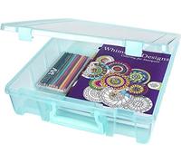 ArtBin Super Satchel 6955AA Boîte de Rangement à 1 Compartiment, Organiseur d'art et d'artisanat, 1 pièce, Bleu translucide