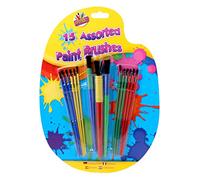 Artbox Lot de 15 pinceaux en Plastique Couleurs Assorties
