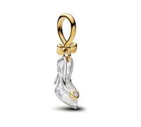 ARTCHARM Breloque bicolore en forme de chaussure à talon haut pour bracelet, pendentif à talon haut plaqué or, breloque tendance pour femme, accessoire de fabrication de bijoux pour collier