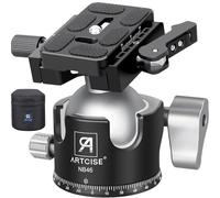 ARTCISE Tête sphérique à profil bas avec levier de déverrouillage 46 mm avec plaque de dégagement rapide Arca Swiss Charge maximale 25 kg