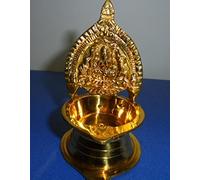 Artcollectibles India Lampe à huile Kamakshi en laiton Diwali de 10,2 cm (déesse hindoue Laxmi) pour religieux hindou Puja/Pooja Aarti/Navratras