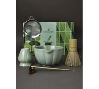Artcome Ensemble à matcha japonais, bol à matcha avec bec verseur, fouet à matcha, cuillère à thé, porte-fouet, kit de cérémonie de matcha fait à la main pour cérémonie du thé japonaise