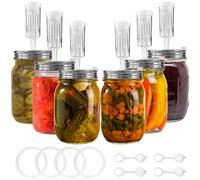 Artcome Lot de 32 couvercles de fermentation avec fermeture à air, couvercles de fermentation pour grands pots à ouverture large