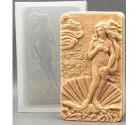ARTCRAFTMOLDS Moule en silicone Naissance de Vénus pour la fabrication de savon, moulage de résine, bougies, plâtre, GYPSYM, argile et autres travaux manuels