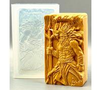 ARTCRAFTMOLDS Poseidon Moule en silicone pour fabrication de savon et autres travaux manuels Dieu de la mer