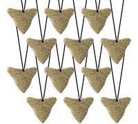 ArtCreativity Lot de 12 colliers préhistoriques en forme de dent de requin en caoutchouc avec un look vieilli frappant, cadeaux de fête de requin et de dinosaure pour enfants, cadeaux amusants pour
