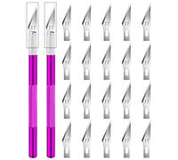 Artcut Scalpel de Précision avec 20 Lames, Cutter de Découpe pour Sculpture, Kirigami, Modélisme, DIY et Loisirs (Violet)