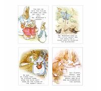 ArtDash Studio pr sente un aper u de PETER RABBIT de Beatrix Potter ~ Ensemble de quatre tirages 8 10