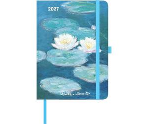 ArtDiary Claude Monet 2027: Buchkalender 16x22 cm - Wochenplaner mit Elastikband, Leseband, Stifhalter & internationalen Feiertagen für Monet-Fans & Kunstliebhaber